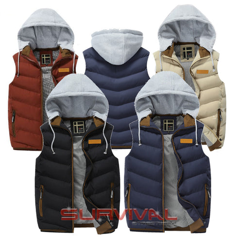 Padded Bomber Sleeveless Vest